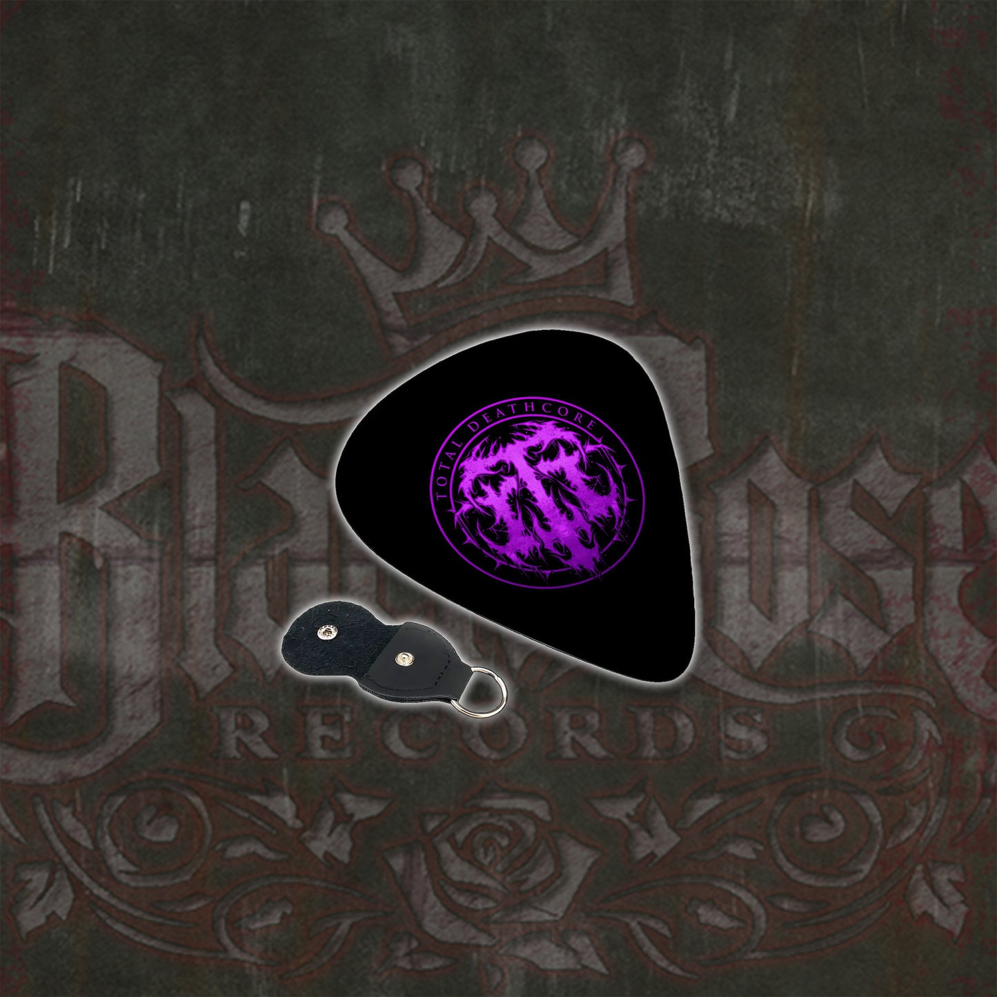 “TOTAL DEATHCORE GUITAR PICK SET” - 6-Pack Black Logo Picks + Carry Wallet