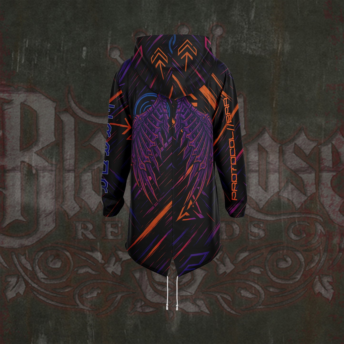 "URBAN DECAY PROTOCOL" Athletic Elongated Hoodie β Black Rose Records Exclusive